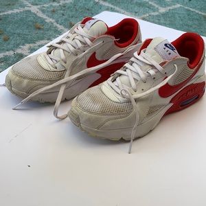 Nike air max tennis shoes, worn, have some stains